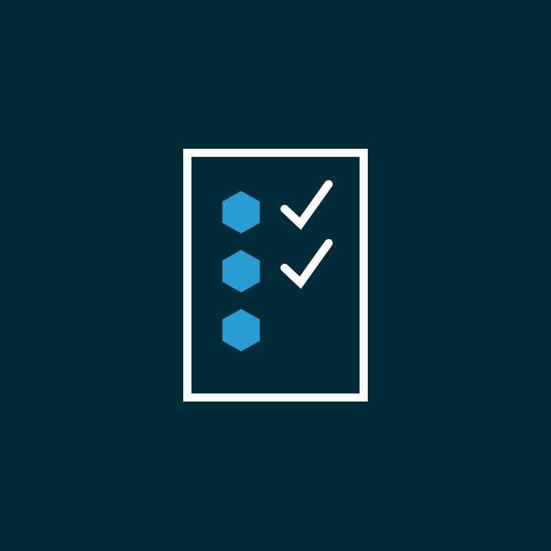 Icon von einem Formular mit Checkboxen